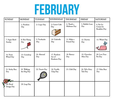 The Kirkwood Call | Fun national holiday calendar: February