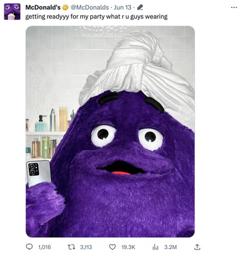 Grimace Bathing | Grimace's Birthday / Grimace Shake | Know Your Meme