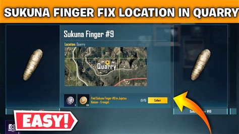 SUKUNA FINGER CREATE IN QUARRY FIX LOCATION BGMI | JUJUTSU KAISEN SUKUNA FINGER CREATE FIX ...