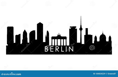 Berlin skyline silhouette. stock vector. Illustration of cityscape ...