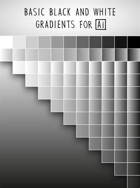 65 BASIC BLACK AND WHITE GRADIENTS ~ Gradients ~ Creative Market