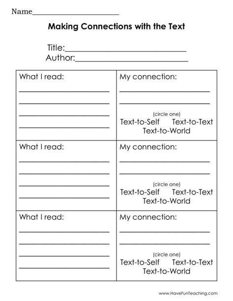 Making Connections Graphic Organizer Reading Graphic - vrogue.co