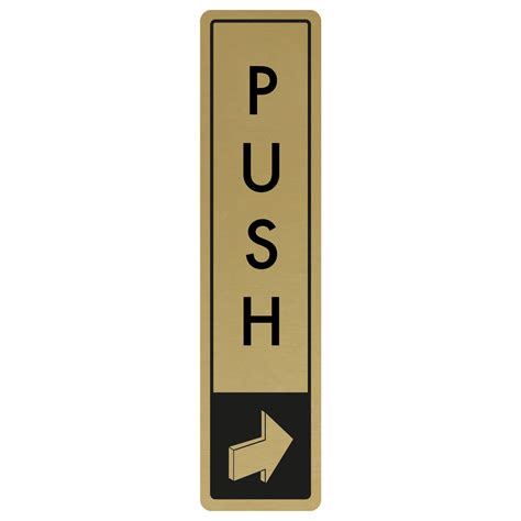 Vertical Push Door Sign