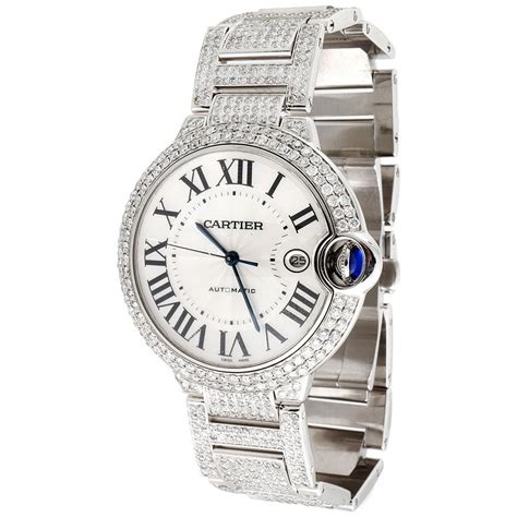 Cartier - Men's Ballon Bleu de Cartier Large Fully Loaded Diamond 14.5 Ct 39mm Watch - Walmart ...