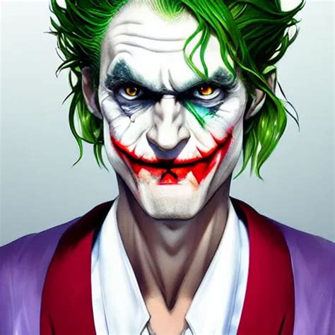 A realistic anime portrait the joker with a human face | Stable Diffusion