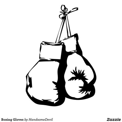 Boxing Gloves Clipart Black And White Black white boxing glove illustrations vectors