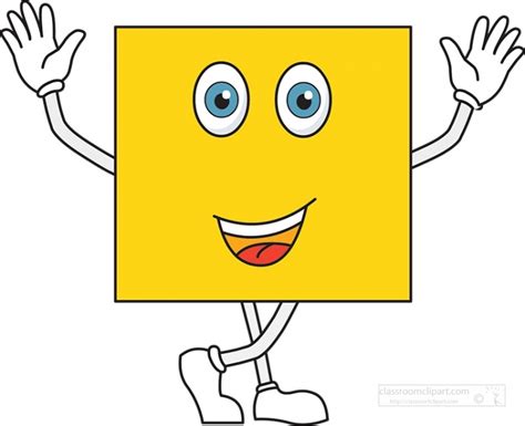 Clipart of a Happy Blue Square Shape Character - Royalty Free - Clip ...