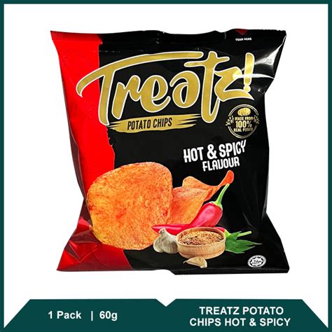 JOCOM - Product Treatz Potato Chips Hot & Spicy Flavour 60g