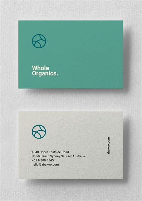 Business Card Template | Minimalist Organic | Business card design minimal, Business cards ...