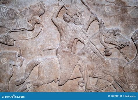 Ancient Persian Bas-relief Depicting Warriors on Horseback Stock Image - Image of cultural ...