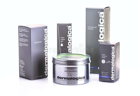 Dermalogica Skin Care Products On A White Background Editorial Stock ...