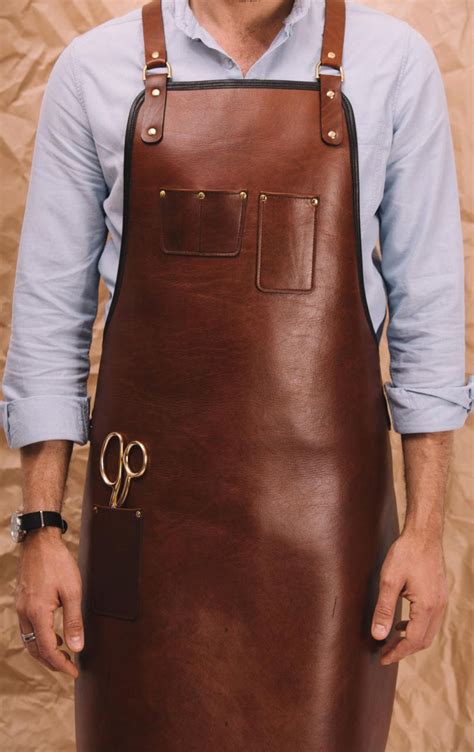 Heavy Duty Leather Apron Tan Leather Apron Custom Apron