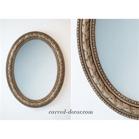 Oval mirror frame, Solid wood mirror frame