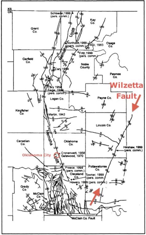 Oklahoma Fault Line Maps