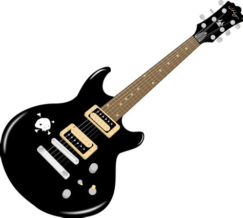 Black - Electric - Guitar - Clip - Art - Rock Guitar Clip Art - Png Download - Full Size Clipart ...