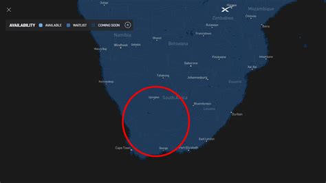 Starlink map update is good news for South Africa