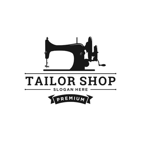 Premium Vector | Vintage tailor shop logo design