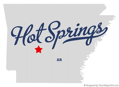 Map of Hot Springs, AR, Arkansas