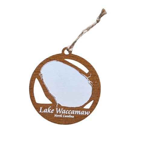 Lake Waccamaw, North Carolina Wooden Ornament – Custom Crafted Silhouettes