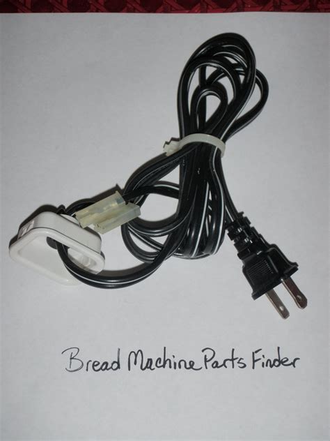 Bread Machine Parts Finder : Breadman Bread Maker Machine Original Replacement Power Cord TR500