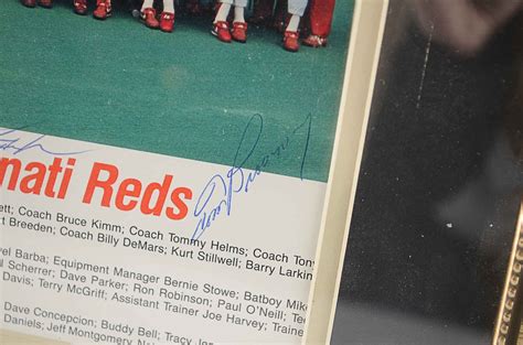 1987 Cincinnati Reds Team Photo Signed By Marge Schott, Marty, Joe ...