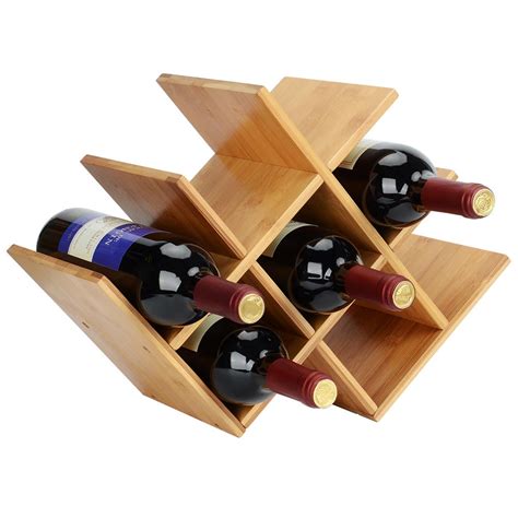 SortWise 8 Bottle Countertop Wine Rack, Butterfly Shaped Wine Holder Wine Horizontal Storage ...