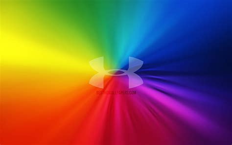 Under Armour logo vortex, rainbow backgrounds, creative, artwork, sports brands, HD wallpaper ...