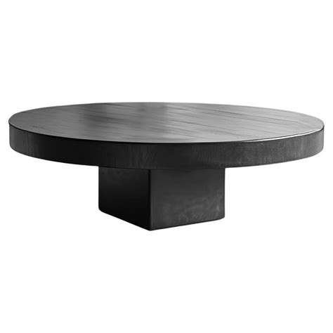 Chic Black Tinted Round Coffee Table - Urban Fundamenta 27 by NONO For Sale at 1stDibs