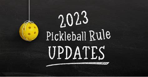 Pickleball Rules Changes and Updates for 2023