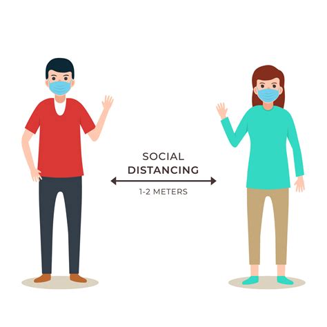 social distancing people during covid 19 vector 5909316 Vector Art at ...