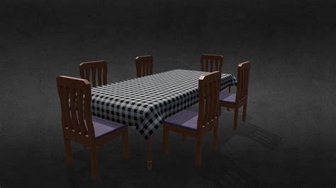 Dining Table Set - Download Free 3D model by Jainesh Pathak ...