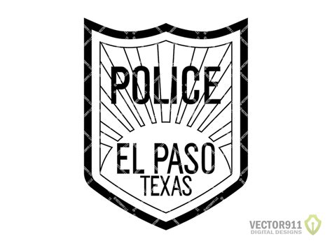 El Paso Texas Police Department Patch, El Paso TX Law Enforcement Officer Logo Seal Badge ...