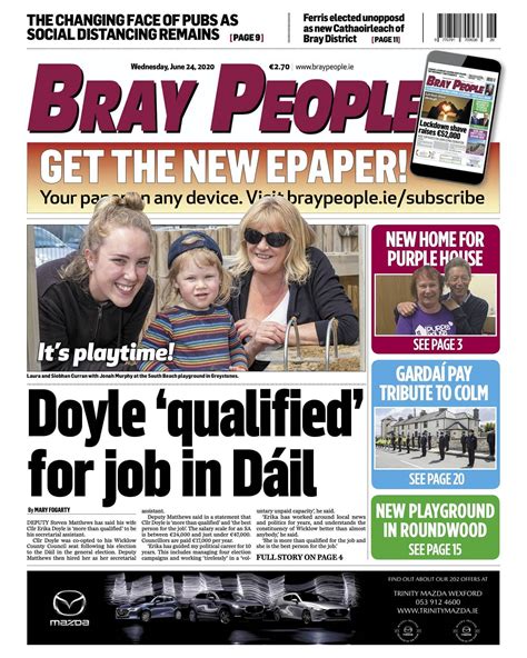 Bray People - This week's front page of the Bray People.... | Facebook