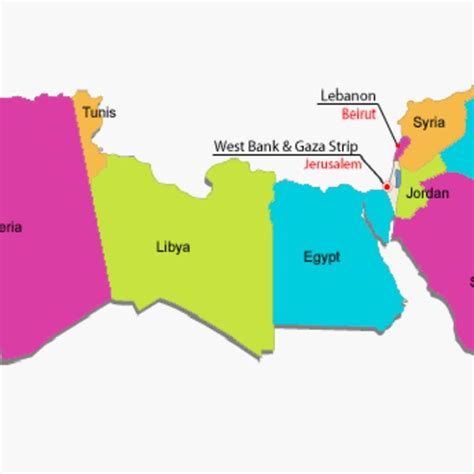 is a map showing list of MENA countries 1 | Download Scientific Diagram