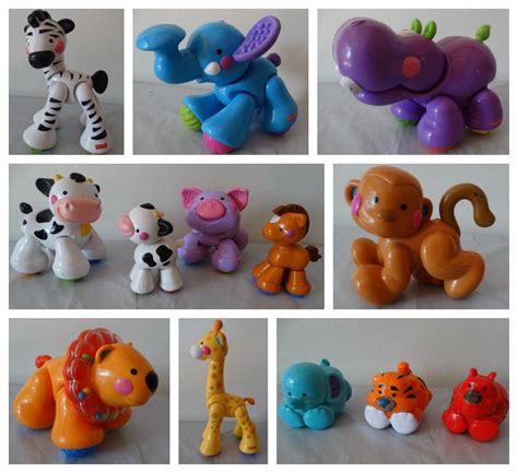 Fisher Price Amazing Animals Press And Go Extra Zebra Giraffe Rhinoceros Set ...