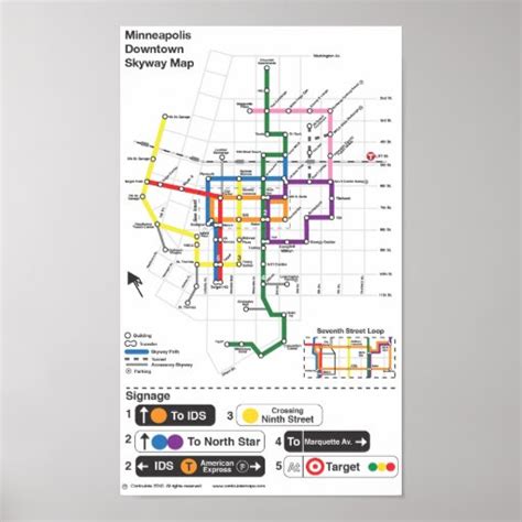 Minneapolis Skyway Map Poster | Zazzle