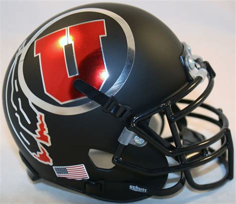 Utah Utes Chrome Schutt XP Mini Helmet | Football helmet design ...