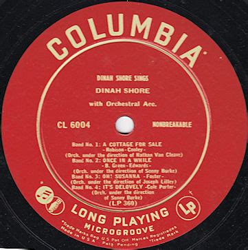 Columbia 10" Album Discography, Part 1 (CL 6001 to CL 6099) 1948-1950