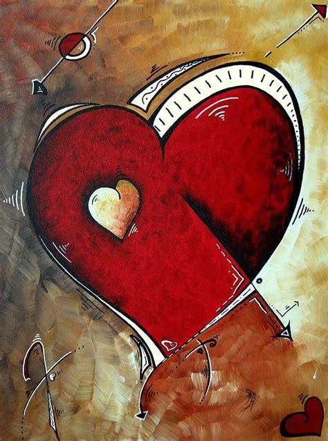 Abstract Heart Original Painting Valentines Day HEART BEAT by MADART by Megan Duncanson | De ...