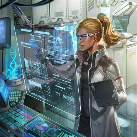 super serious Scientist by macarious | Futuristic technology, Cyberpunk character, Sci fi ...