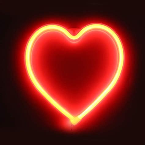 Neon Dark Red Aesthetic Heart - Debsartliff