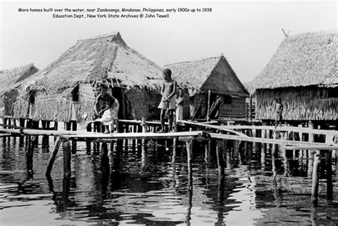 Moro homes built over the water, near Zamboanga, Mindanao,… | Flickr