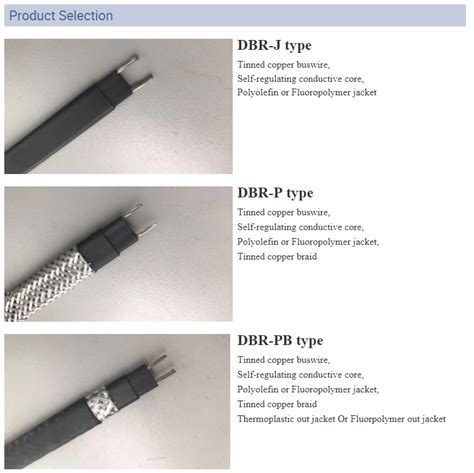 8mm 10mm 12mm electrical self regulating heat trace cable ultra thin heating cable