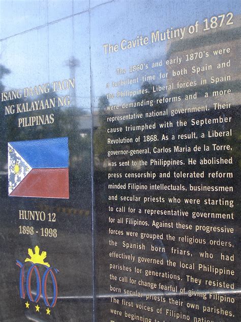 Cavite Mutiny of 1872, Plaque 1 | Interesting background of … | Flickr