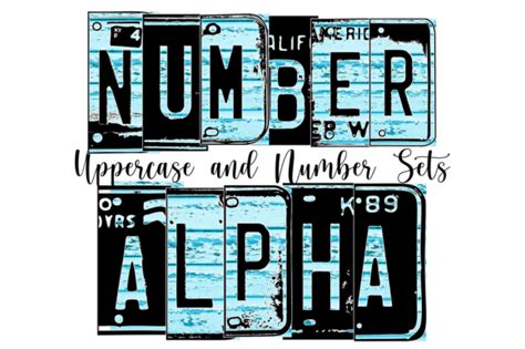 Blue Wood Number Plate Alphabet Graphic by FreeSublimations · Creative ...