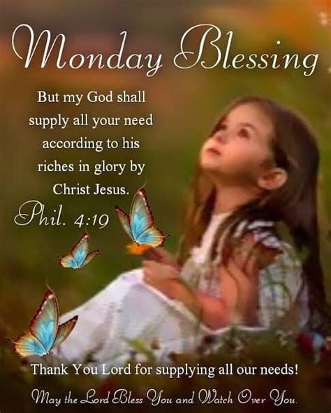 Monday Blessings. “Thank You Father God for supplying all our needs.” 🙌🏼