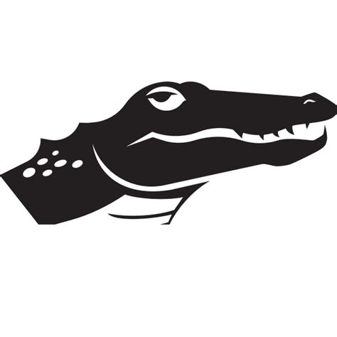 Alligator head silhouette | Free SVG