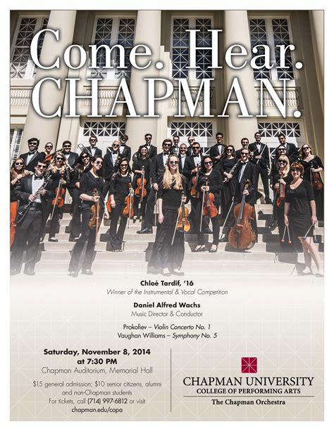 Come. Hear. Chapman. | College of Performing Arts - College of ...