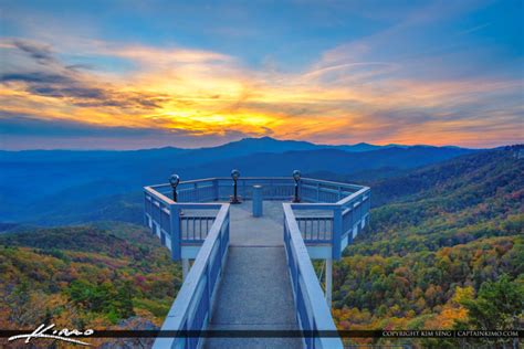 The Blowing Rock North Carolina Looking Glass Sunset | Royal Stock Photo