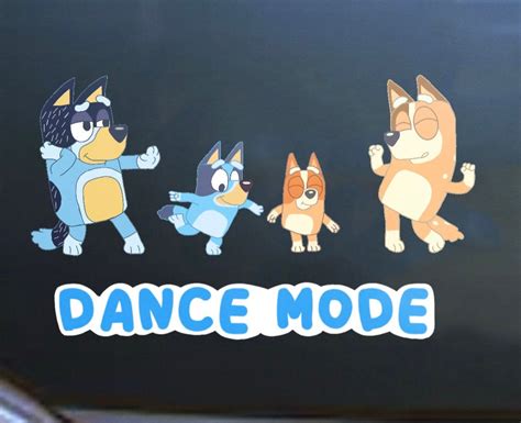 Bluey dance mode car decal / laptop sticker / wall sticker / | Etsy